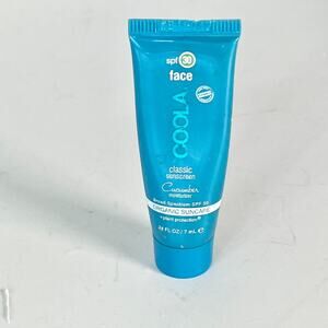 Coola Cucumber Moisturizer Classic Organic SPF 30 Sunscreen Travel .240z 7ml New